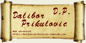 Dalibor Prikulović vizit kartica